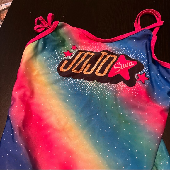 Set of two Jojo Siwa Rainbow One Piece Bathing Suits, Size 5-6 and 10-12 - Picture 7 of 9